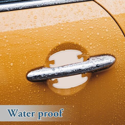 8PCS Car Door Handle Scratch Protector Set, Clear Transparent Guard Cover Avoiding Scratches, Auto Door Cup Protective Sticker for Most Door Handles in Saudi Arabia