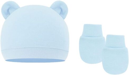 12 Pieces Newborn Baby Preemie Hats and Mittens Set No Scratch Preemie Gloves Cotton Beanie Hospital Cap for 0-6 Months in Saudi Arabia