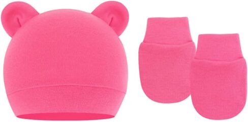 12 Pieces Newborn Baby Preemie Hats and Mittens Set No Scratch Preemie Gloves Cotton Beanie Hospital Cap for 0-6 Months in Saudi Arabia