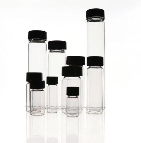 30mL Clear Glass Sample Vials 30Pcs, 1oz Borosilicate Glass Vial with Screwcap, PE Liner Sample Containers Lab Vial Liquid Sampling Glass Oil Bottle in Saudi Arabia