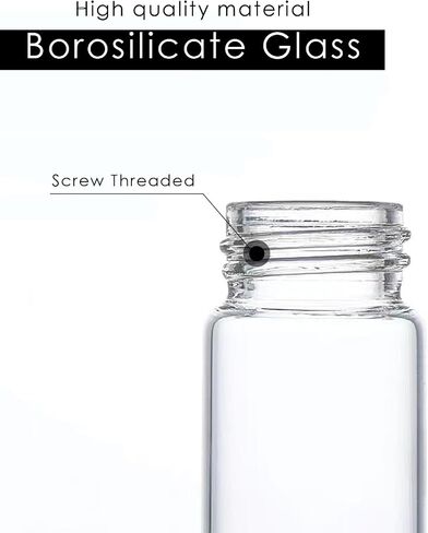 30mL Clear Glass Sample Vials 30Pcs, 1oz Borosilicate Glass Vial with Screwcap, PE Liner Sample Containers Lab Vial Liquid Sampling Glass Oil Bottle in Saudi Arabia