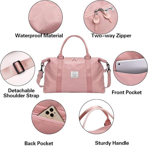 حقيبة سفر لليوجا من القماش الخشن مع حجرة للأحذية وحقيبة يد رياضية للصالة الرياضية مع جيب منفصل جاف ورطب لتدريب الرجال والنساء، حقيبة ليلية/عطلة نهاية الأسبوع in Kuwait