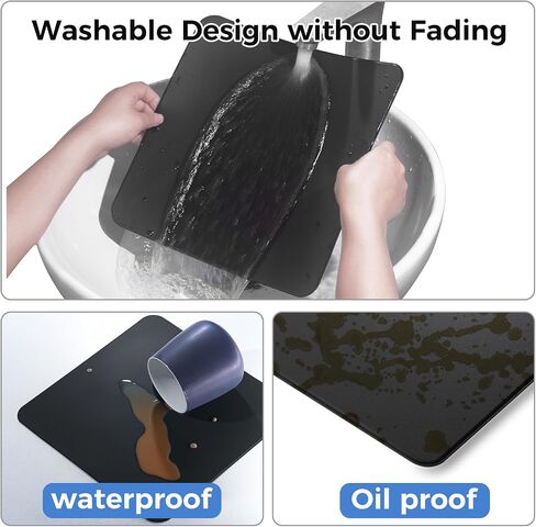 Smooth Gaming Mouse Pad, Cool Desk Mouse Pad with Anti-Slip Rubber Base, Waterproof Washable 9.8 * 9.8 Inch (Clear Black) in Saudi Arabia