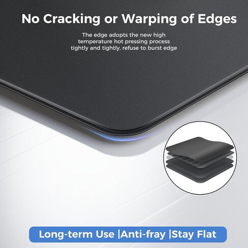 Smooth Gaming Mouse Pad, Cool Desk Mouse Pad with Anti-Slip Rubber Base, Waterproof Washable 9.8 * 9.8 Inch (Clear Black) in Saudi Arabia