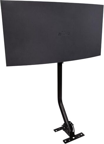 هوائي تلفزيون Mohu Sail Amplified داخلي وخارجي، نطاق 75 ميل، UHF VHF، متعدد الاتجاهات، 4K 8K UHD، تلفزيون NEXTGEN - مع صاري 20 بوصة، كابل 30 قدمًا (أسود) in Kuwait