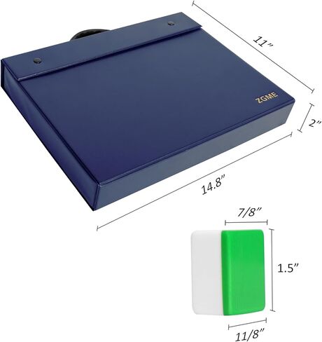 مجموعة ماجونغ الصينية، مجموعة ألعاب ماه جونغ، كاملة ماه جونغ التقليدية مع 146 قطعة مرقمة كبيرة (1.5 بوصة، أزرق)، حقيبة حمل زرقاء (ماجيانغ، 麻将، ما جونغ) in Kuwait