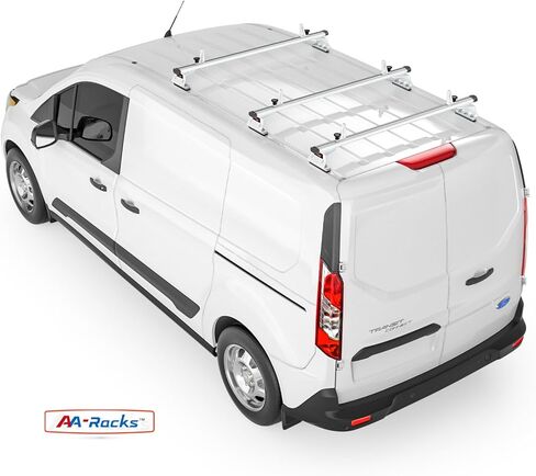 قضبان متقاطعة من الألومنيوم طراز AA-Racks طراز AX312 مناسبة لـ 2013-On NV200/ 2014-On Transit Connect/ 2013-2017 City Express، 3 Bar 50 بوصة - أبيض in Kuwait