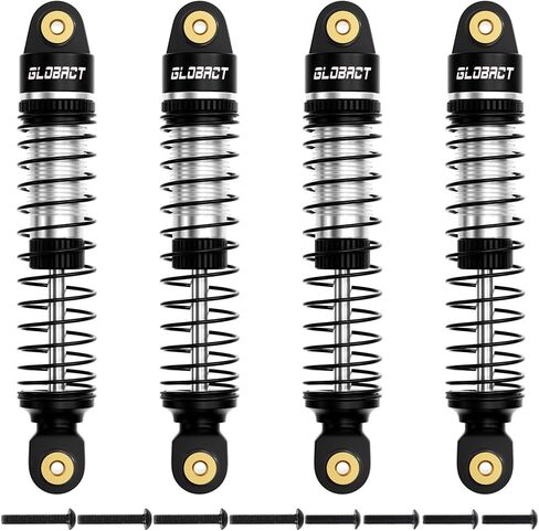 GLOBACT 59MM Aluminum RC Oil Shock Adjustable Front & Rear Shocks for TRX4M 1/18 RC Crawler Upgrade Accessories (Black) in Saudi Arabia