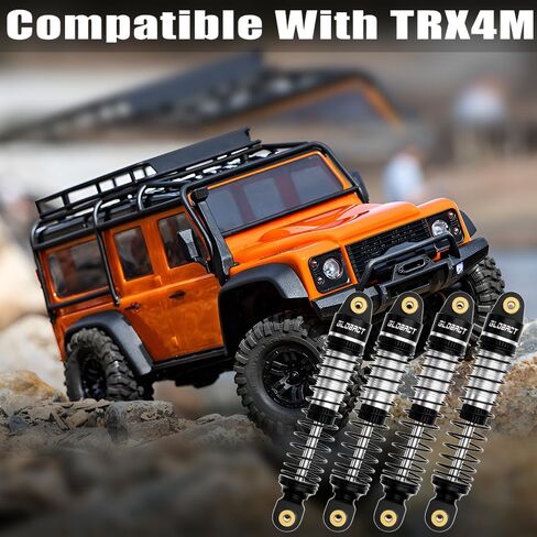 GLOBACT 59MM Aluminum RC Oil Shock Adjustable Front & Rear Shocks for TRX4M 1/18 RC Crawler Upgrade Accessories (Black) in Saudi Arabia