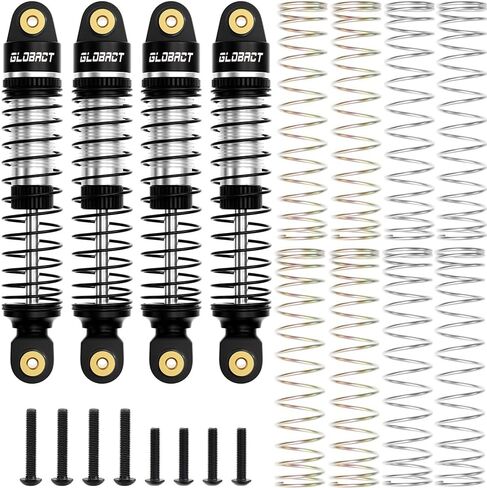 GLOBACT 59MM Aluminum RC Oil Shock Adjustable Front & Rear Shocks for TRX4M 1/18 RC Crawler Upgrade Accessories (Black) in Saudi Arabia
