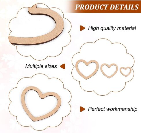 OLYCRAFT 18pcs 3 Size Star Shaped Dream Catcher Frame Wooden Rings Wood Star Hoops Wooden Hoop Rings Circle Nature Wooden Hoop Craft Rings for Floral Wreath Wall Hangings DIY Craft Supplies Home Decor in Kuwait