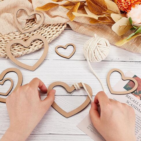 OLYCRAFT 18pcs 3 Size Star Shaped Dream Catcher Frame Wooden Rings Wood Star Hoops Wooden Hoop Rings Circle Nature Wooden Hoop Craft Rings for Floral Wreath Wall Hangings DIY Craft Supplies Home Decor in Kuwait