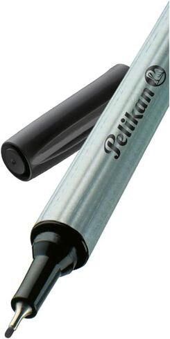 Pelikan Fineliner 96 Black Pens, 0.4mm Tip, Blister Packaging, Set of 3 (940601) in Saudi Arabia