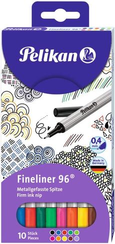 Pelikan Fineliner 96 Black Pens, 0.4mm Tip, Blister Packaging, Set of 3 (940601) in Saudi Arabia