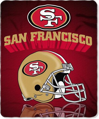 NFL San Francisco 49ers Gridiron Fleece Throw, 50-inches x 60-inches in Saudi Arabia