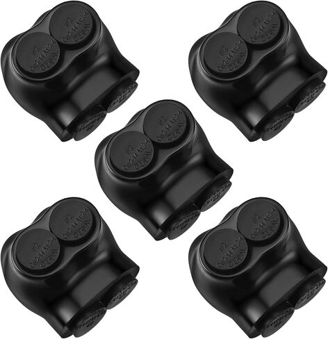 5 Pcs Insulated Multi Cable Connectors 2 Port Single Entry Splice Electrical Power Connector Black Interconnect Terminals Pre Filled Wire Connectors (4-14 AWG Wire Range) in Saudi Arabia