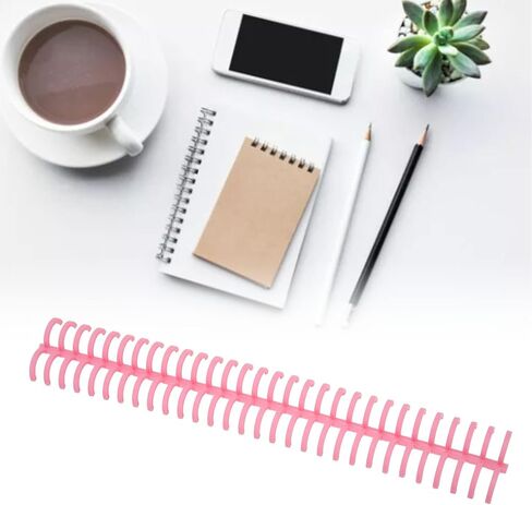 10Pcs Spiral Binding Coil 30 Holes 16mm Diameter Loose Leaf Binding Ring 130 Sheet Capacity Plastic Spines for Bind Paper(Black) in Saudi Arabia
