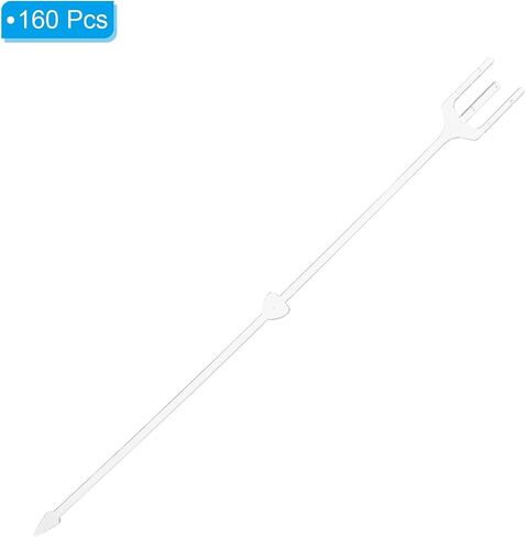 PATIKIL Floral Pick Card Holder, 160 Pcs 9" Plastic Straight Head Heart Stick Flower Pick Card Holder for Floral Arrangement Wedding Valentine's Day, Clear in Saudi Arabia