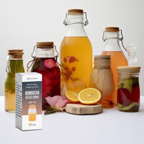 Kombucha pH Test Strips - Accurate & Easy-to-Use for Food Service, Brewing & Fermentation - Essential Homebrew Supplies for Kombucha, Beer, Wine - Instant Results, Wide Range pH 0-6 (120) in Saudi Arabia