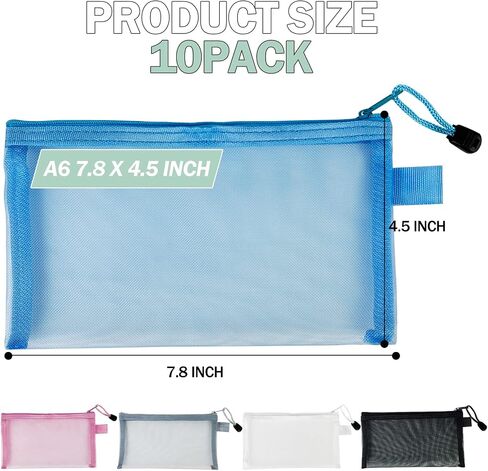 4 Pack Pencil Case Pen Pouch Case Clear Case Marker Pouch, Multifonction Organizer Bag Transparent Travel Cosmetic Bag, Multi-Purpose Office College School Gift for adults Teen in Saudi Arabia