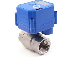 1 "صمام كروي من الفولاذ المقاوم للصدأ 2-Way 2/3-wire المحرك مع مفتاح يدوي AC220V DC24V DC12V (ADC9-24V_CR04) in Kuwait