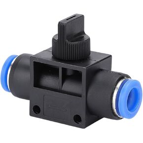 Pneumatic Tracheal Quick Plugs Connector HVFF Hand Valve Pressure Relief Switch 4/6/8/10/12 1Pcs(BlueHVFF10) in Kuwait
