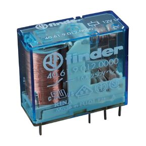 Finder 40.61.9.012.0000 Series 40 Print Relay, 12 V/DC, 16 A, 6 Pins, 29 x 25 x 12.4 mm, 1 Changer in Kuwait