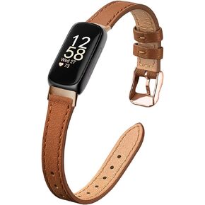 Slim Leather Band Compatible with Fitbit Inspire 3 Bands,Top Grain Genuine Leather Strap Thin Wristband for Fitbit Inspire 3 Women in Kuwait
