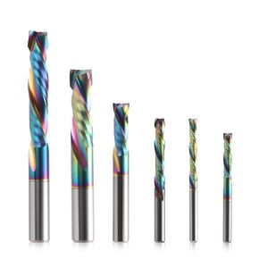 20Pcs 3.175 to 10mm Two Flutes UP Down Cut Coating Milling Cutter Woodwork 2F End Mill(20Pcs 4x22x45L) in Kuwait