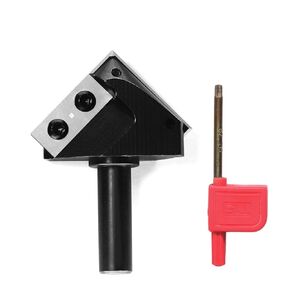 12mm Shank 90 Degree V Groove Router Bit Milling Cutter Replaceable Carbide Inserts Cutters for CNC Milling Machine(L30xD60xd12) in Kuwait