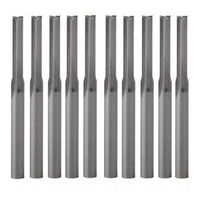 10pcs 3.175x2.5x12mm Double Flute Straight Slot Cutters CNC Router Bits in Kuwait