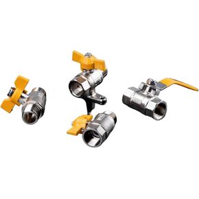 1PCS Copper Electroplating Thickened 3/4" External Thread x External Thread DN20 Internal Thread x External Thread Gas Valve Angle Valve Ball Valve(1P) in Kuwait