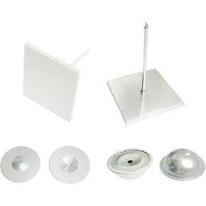 330 PCS / 110Set Self Stick Insulation Pins 2-1/2inch, 1.5 Inch Self Locking Washers Round 7/8 Inch Aluminum Insulation Hangers Cap Washers for Foam Board Wall Floor Ceiling in Kuwait