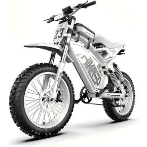 الدراجة الترابية الكهربائية HiKeep للبالغين - دراجات كهربائية الذروة 1500 واط/3000 واط، 28-38 ميل في الساعة، 48 فولت/52 فولت 15.6 أمبير/25 أمبير/40 أمبير، 70-120 ميل (وضع PAS)، دراجة نارية كهربائية بإطارات دهنية لجميع التضاريس، تم اختبار السلامة وفقًا لـ  in Kuwait