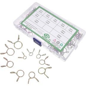 مجموعة متنوعة من مشابك خرطوم زنبركية مطلية بالزنك من Holibanna، 120 قطعة، مشابك أنبوبية سلكية شديدة التحمل لحمام السباحة، وناقل الحركة، وخط الوقود، ومجموعة أدوات تثبيت الأنابيب الصناعية in Kuwait