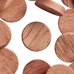 WidgetCo 1" Mahogany Wood Plugs, Face Grain, Woodworking Plugs, Can Be Sanded, Stained, or Painted (Qty 100) in Kuwait