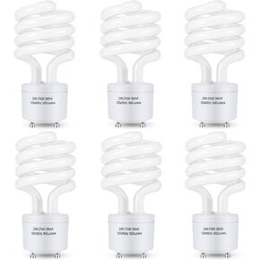 Winkcao CFL Light Bulbs GU24 Base, T3 Spiral 23Watt (100Watt Equ) Soft White 2700K 1600lm Compact Fluorescent Light Bulbs, UL Approved, 120v 60Hz, Self Ballasted CFL Bulbs, Pack of 2 in Saudi Arabia