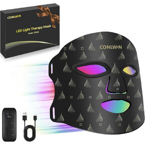 Red Light Therapy Mask for Face, 8 Modes 5 Intensities Red Light Mask with 850nm Infrared & 432 LEDs, 2000mAh Rechargeable Portable LED Face Mask Light Therapy with Timer, at Home in Kuwait