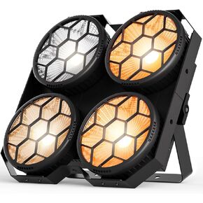 4 × 100 واط COB LED أضواء المسرح، 2 في 1 دافئ/بارد أبيض بار يمكن ريترو بكسل التحكم في الضوء، DMX/السيد والعبد/أضواء كاشفة منشطة بالصوت لأحداث الكنيسة وحفلات الزفاف ونادي الاستوديو 1Pack in Kuwait