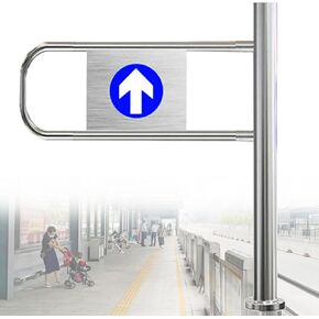 بوابة أمان متأرجحة محملة بنابض لمحلات السوبر ماركت تغلق تلقائيًا في اتجاه واحد، باب يدوي بزاوية 90 درجة، وصول للمشاة مفتوح، مثالية لممرات المصنع والمنتزه، الجانب الأيمن 80 × 97 سم in Kuwait