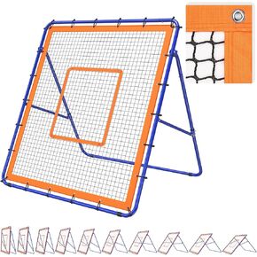 KingDolly Heavy-Duty Baseball Rebounder Net 4x4.5FT, Pitch Back Trainer with 10 Adjustable Angles for Baseball & Softball Solo Practice - Bounce Back Net for Ground/Line Drive/Fly Balls Return in Kuwait