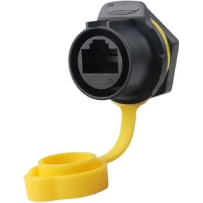 LP20 كابل الشبكة الطيران CAT6 واجهة البيانات الصفراء RJ45 محول كابل الشبكة مقاوم للماء (مجموعة فتحتين) in Kuwait