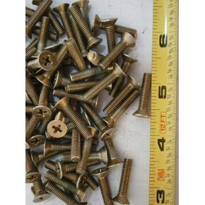 New Pack of Machine Screw 10-32 x 7/8 Phillips Flat Head Steel Yellow Zinc Lot of 50#1356 Multi-Purpose Comprehensive Hardware Fastener Assortment Kit WnyNEH04754 in Kuwait