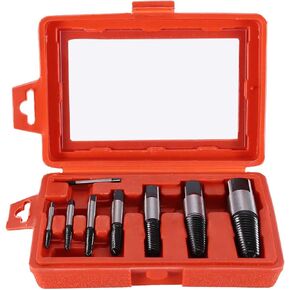 Broken Water Pipe Extractor 8pcs, Damaged Water Pipe Screw Bolt Extractor Remover Easy Out Set with Storage Case for Removing Stripped Screws and Broken Bolts in Kuwait
