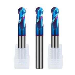 Ball Nose End Mill CNC Router Bits Double Flute Spiral Milling Tool Tungsten Carbide Cutter(R0.75x4Dx50L) in Kuwait