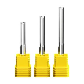 3.175 4 6 8 10mm Shank 2 Flutes Straight End Mill Solid Carbide CNC Milling Cutter Hard Wood MDF Cutting Engraving Bit(6x52x80) in Kuwait