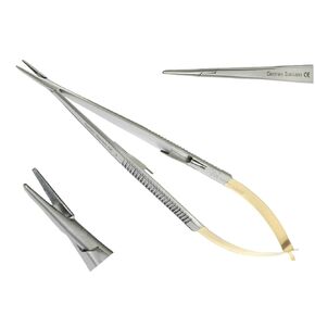 حامل إبرة صغيرة TC Castroviejo مستقيم 7 بوصات أدوات طب الأسنان الجراحية من الفولاذ المقاوم للصدأ الألماني in Kuwait