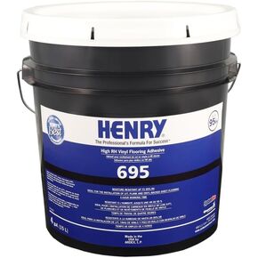 Ardex Henry 695، خالي من المذيبات، قائم على بوليمر أكريليك، مقاوم للبخار والماء، لاصق عالمي، سطل سعة 4 جالون (15.14 لترًا)، للطبقات السفلية لأرضيات LVT والفينيل في المناطق السكنية أو التجارية in Kuwait