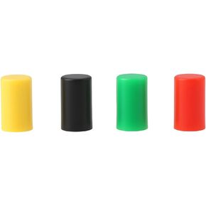 40pcs 10x5.9mm Switch Cap 2x3mm Hole for DPDT Push Button Switches Black Red Yellow Green in Kuwait