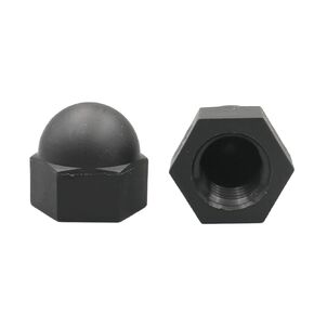 2-50 قطعة M3 M4 M5 M6 M8 M10 M12 M14 M16 M18 M20 غطاء بلاستيكي من النايلون الأسود/الأبيض، صواميل قبة، صامولة سداسية للاستخدام العازل (أسود، M12 (10 قطع)) in Kuwait